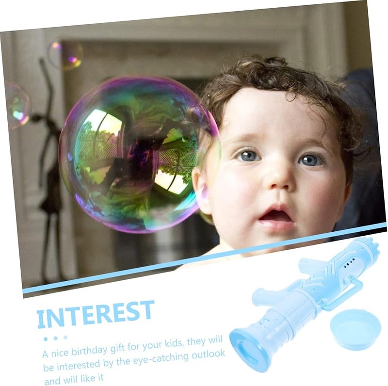 Blue Automatic Bubble Machine Toy 9 Holes For Kids Boys And Girls - Image 5